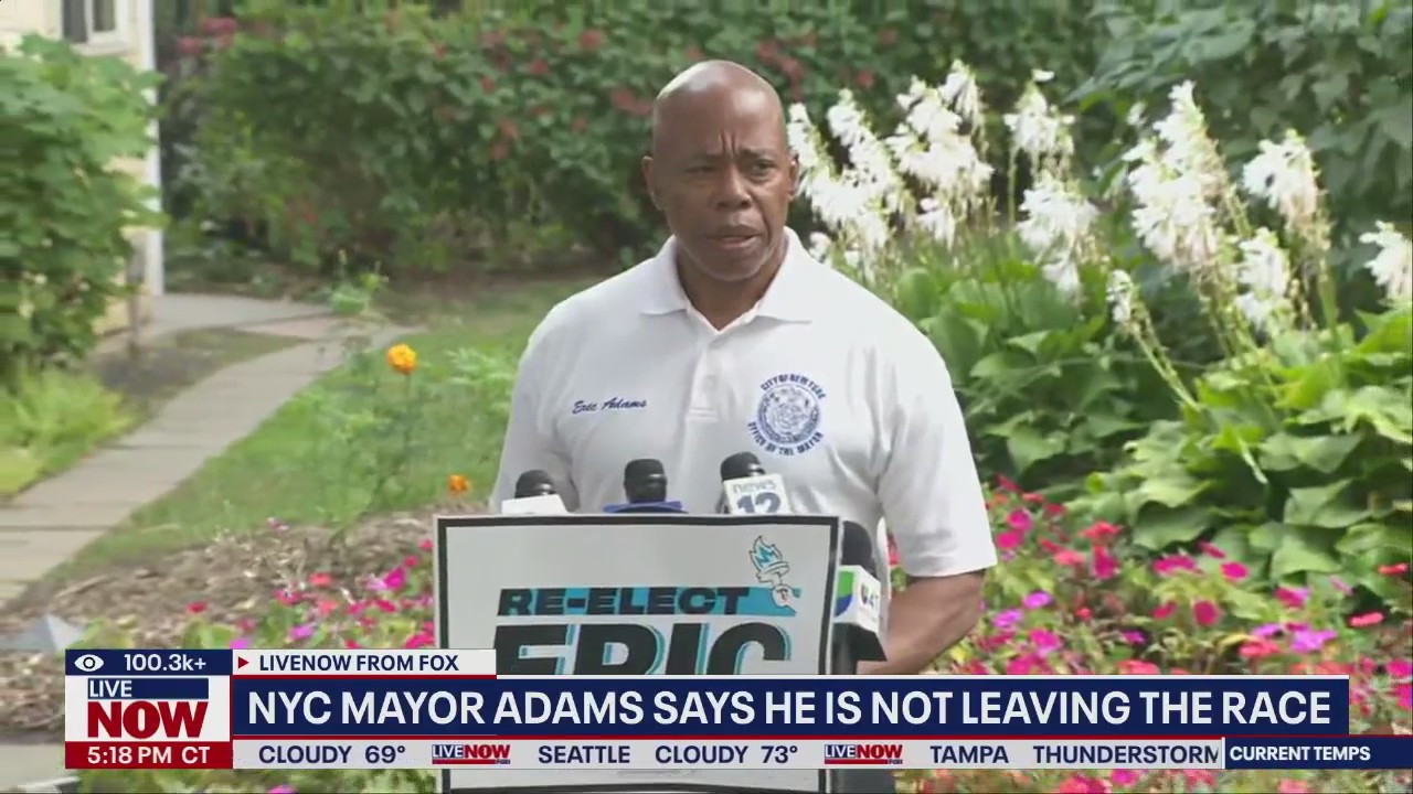 Adams says he's not leaving NYC mayoral race