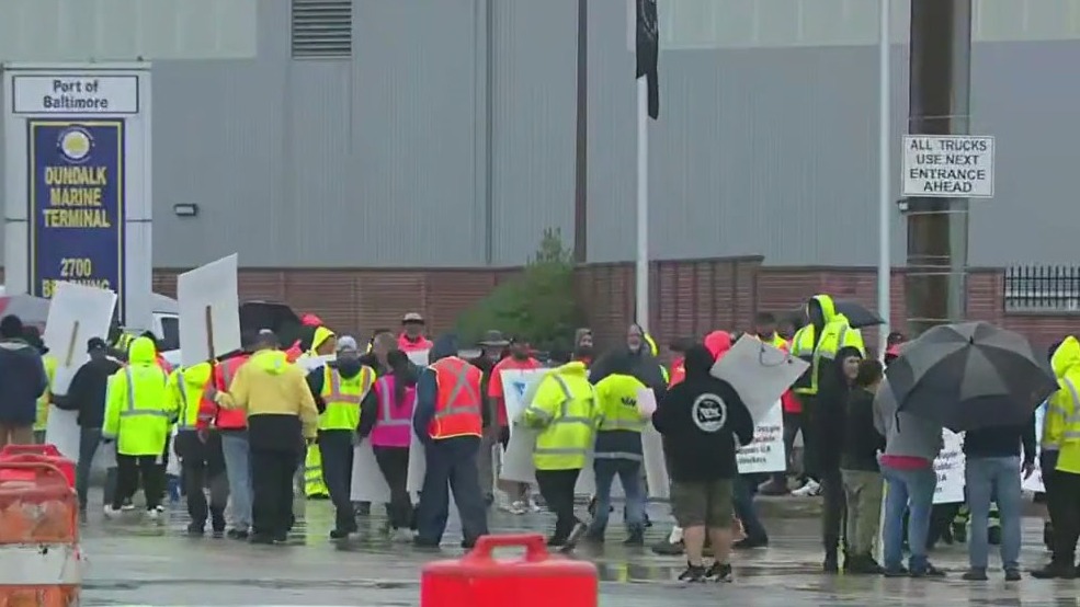 Dockworkers at 36 US ports go on strike
