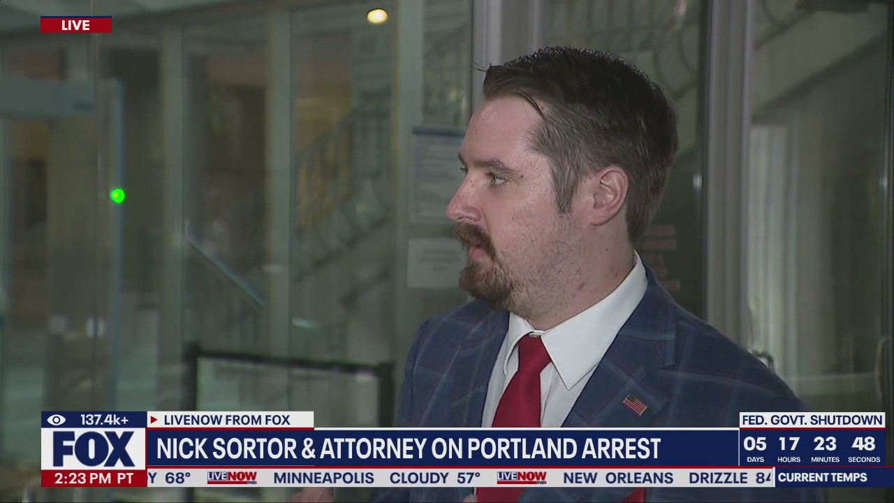 Conservative journalist Nick Sortor after court