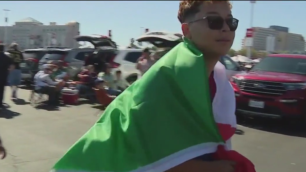 Fans tailgate ahead of Mexico versus Honduras soccer match