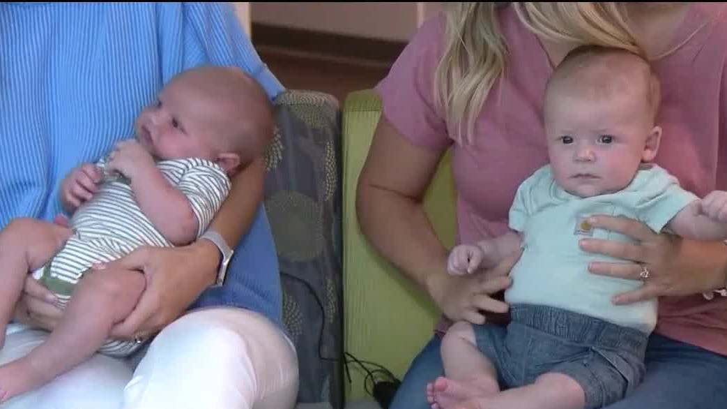 Best friends deliver babies one day apart in Lake County