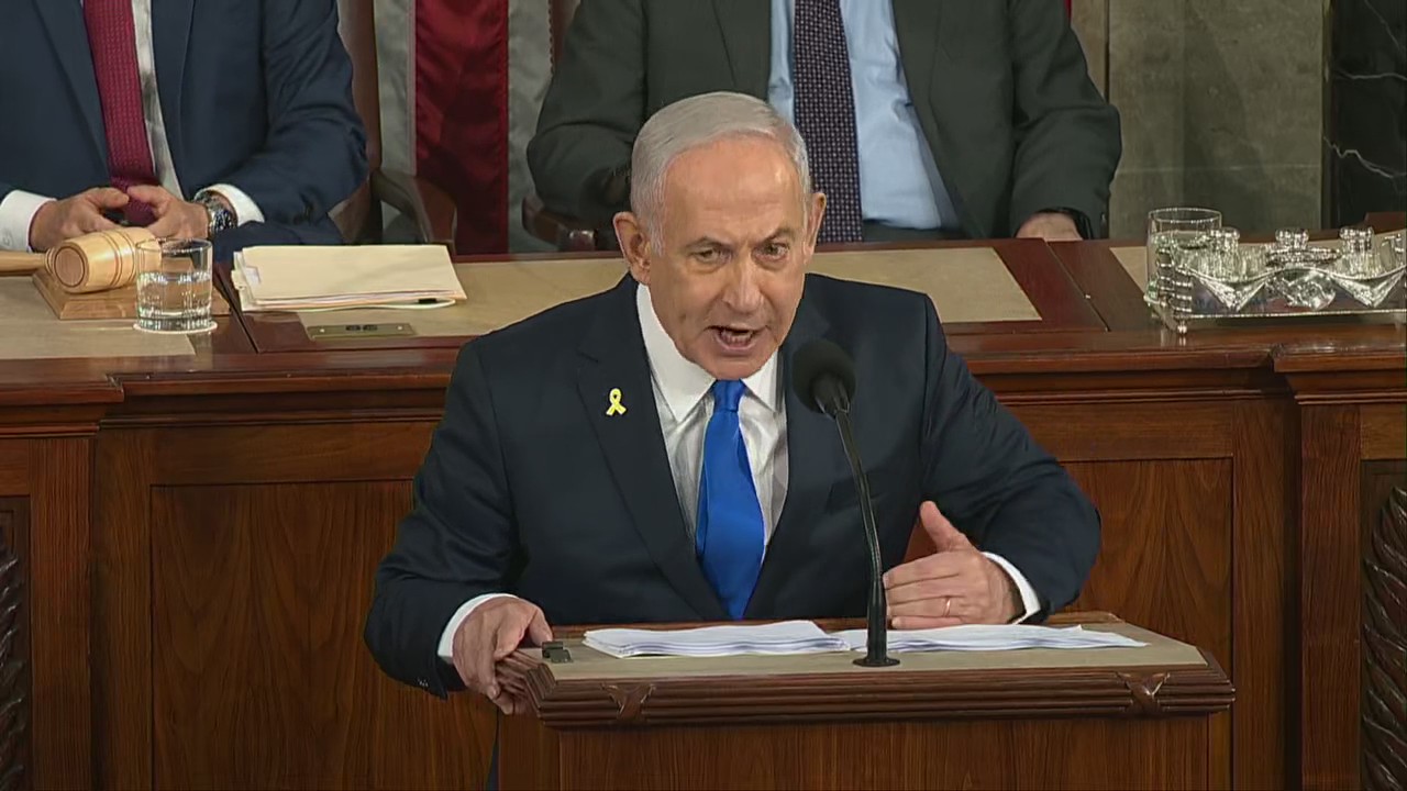 Israeli Prime Minister addresses Congress about protestors