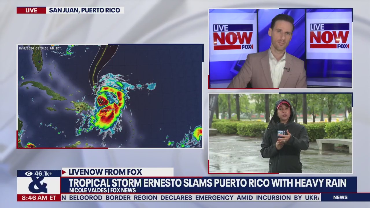 Ernesto slams Puerto Rico with heavy rain