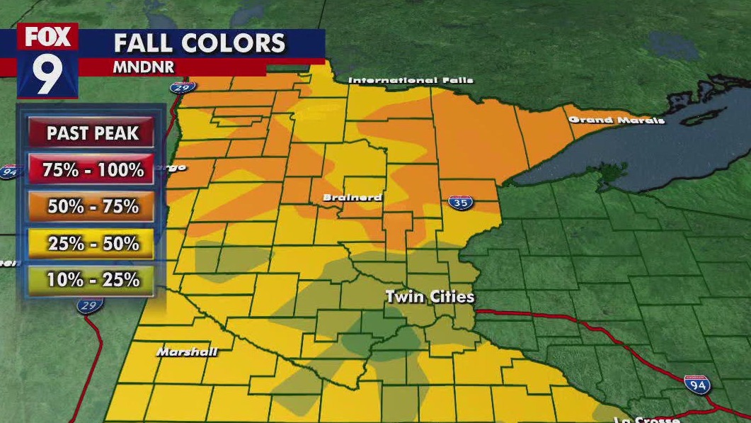 Leaves in MN approaching peak colors