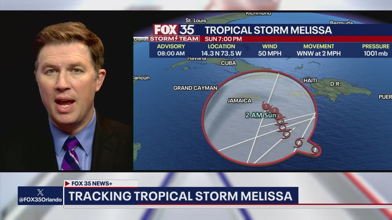 Forecast: Tropical Storm Melissa continues to strengthen in Caribbean