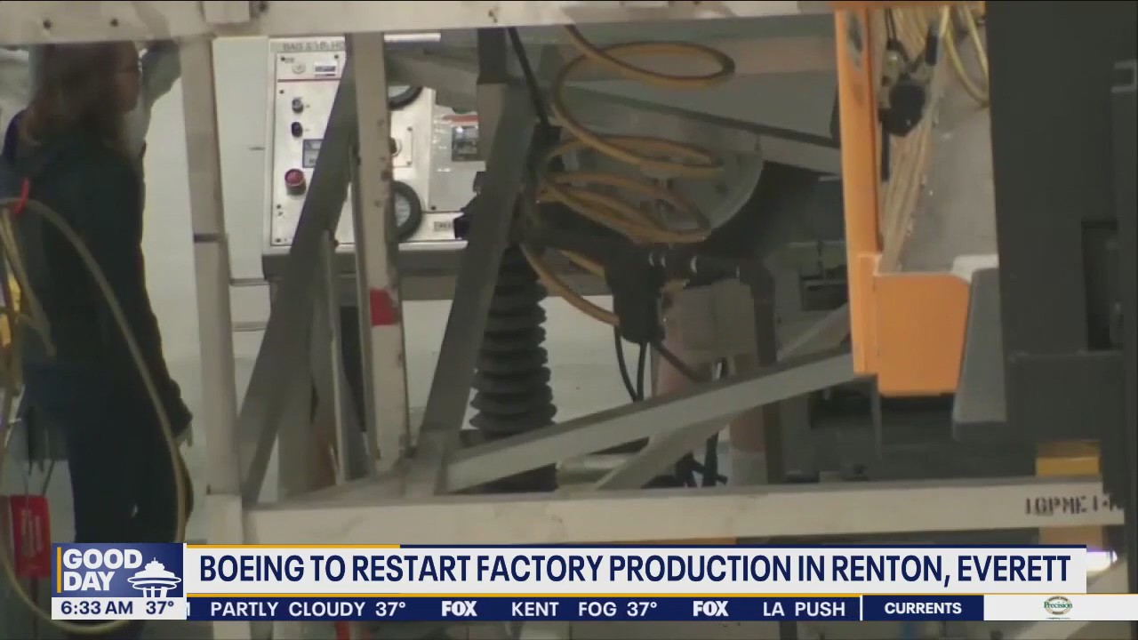 Boeing in WA to restart factory production