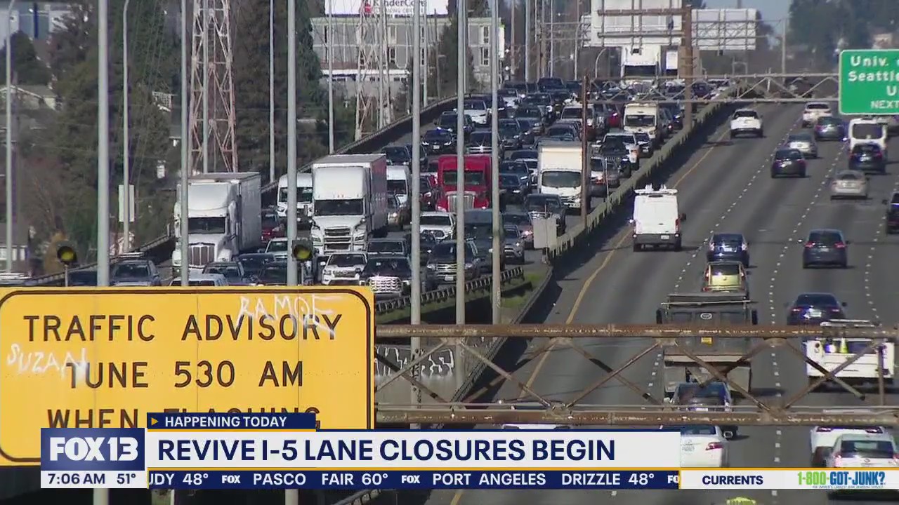 Revive I-5 closures begin in Seattle