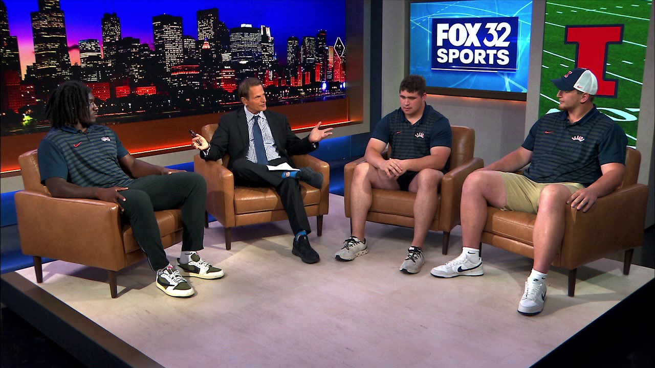 University of Illinois football players visit FOX 32 and talk the Illini in 2025
