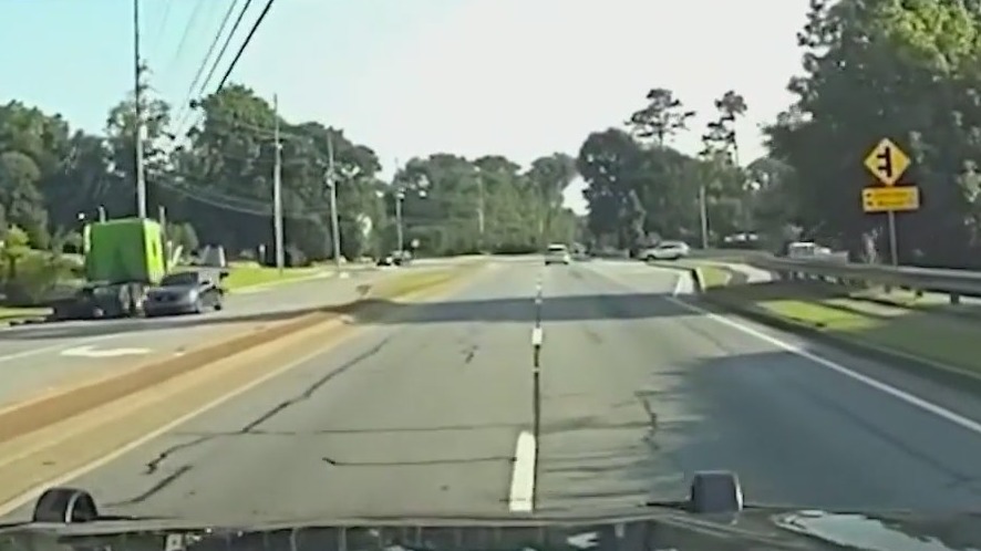 Stolen semi chase caught on camera
