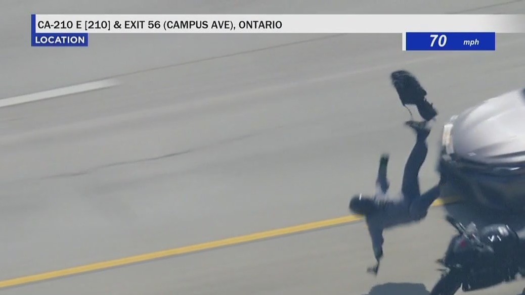 Motorcyclist crashes during pursuit