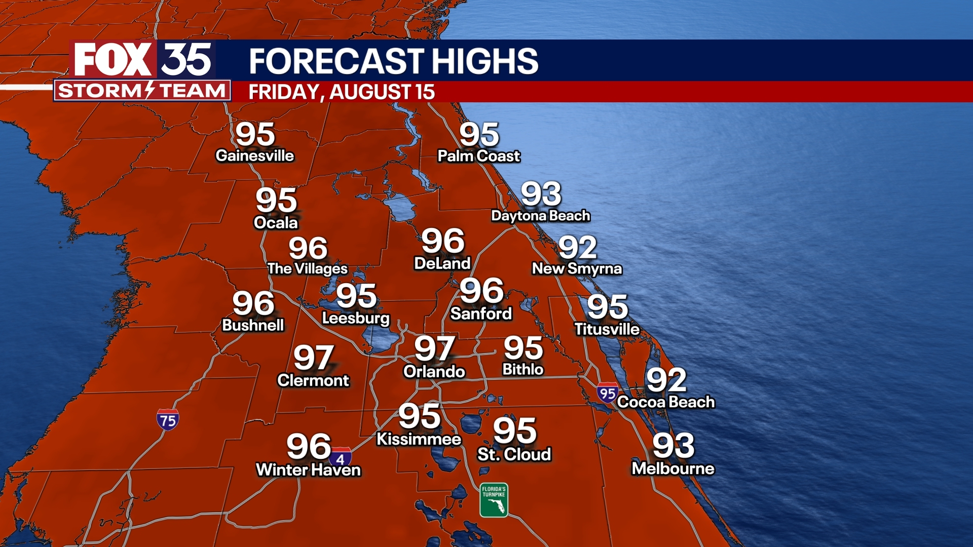 Orlando Weather Forecast PM: August 14, 2025