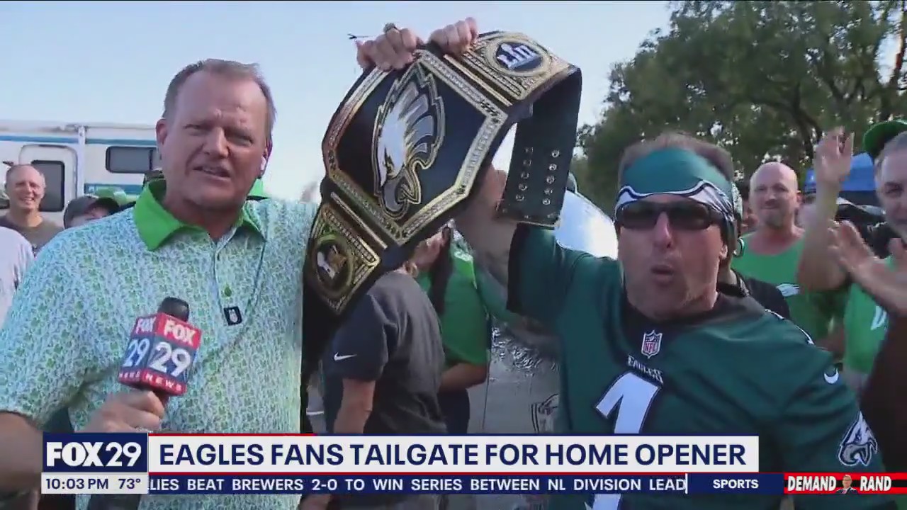 Eagles fans pumped while tailgating home opener game
