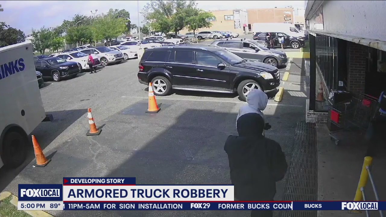 Surveillance video captures armored truck robbery in Cheltenham
