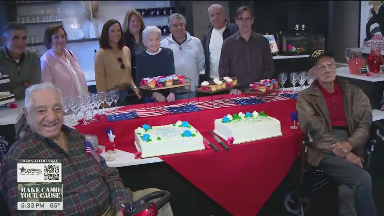 Birthday celebration for World War II veterans