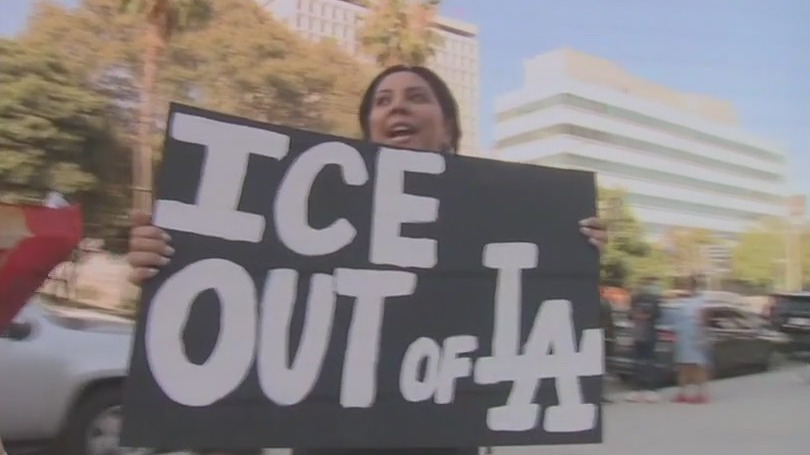 RELATED: Protesters claim LAPD is helping ICE