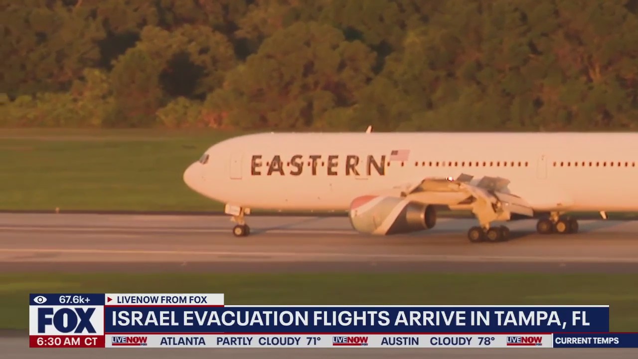 Israel evacuations flights land in Florida