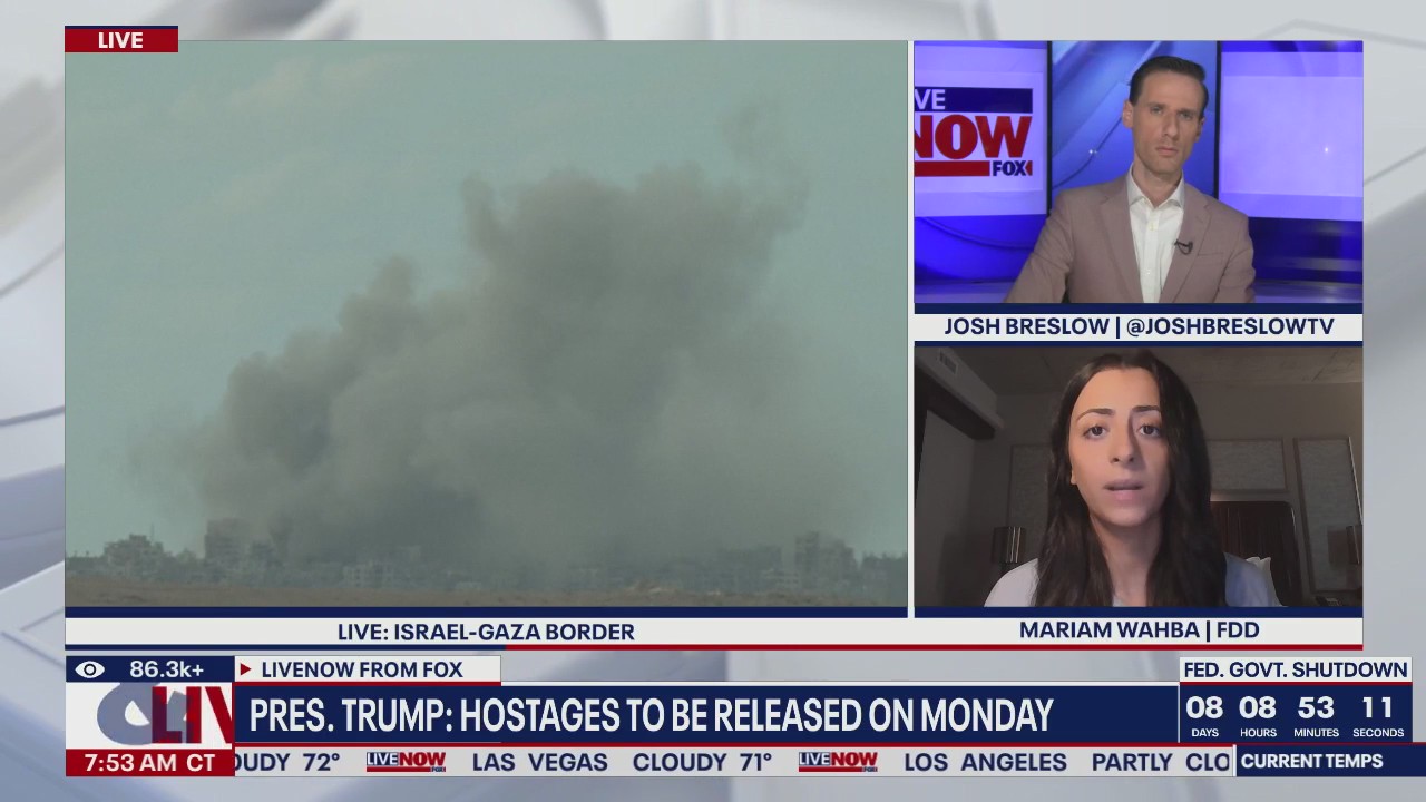Pres. Trump: Hostages to be released on Monday