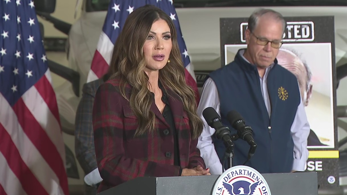 DHS Sec. Kristi Noem talks Operation Midway Blitz in Gary