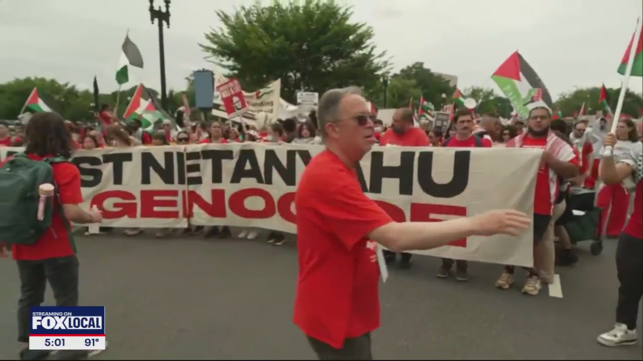 Massive protests held amid Netanyahu's US visit