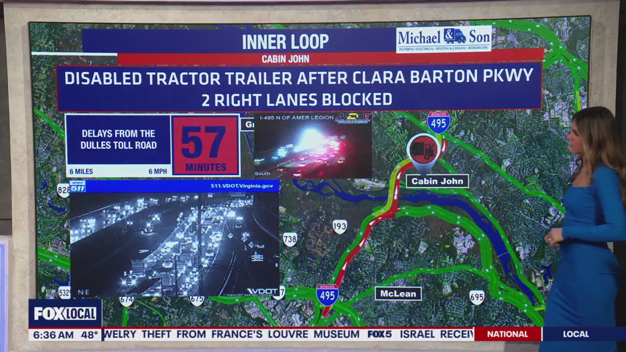 Traffic Alert: Tuesday delays in Bethesda, Cabin John and Woodbridge