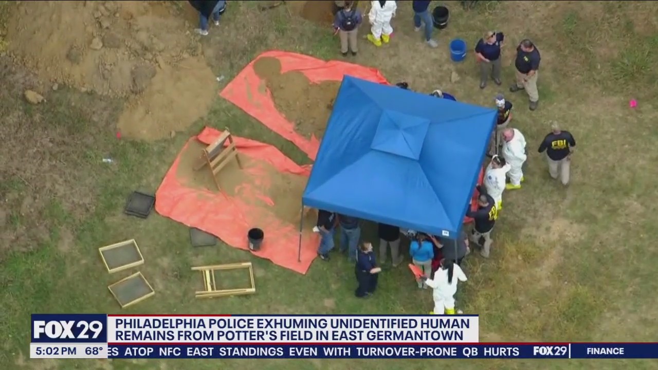 Philly police exhuming unidentified human remains from Potter's Field