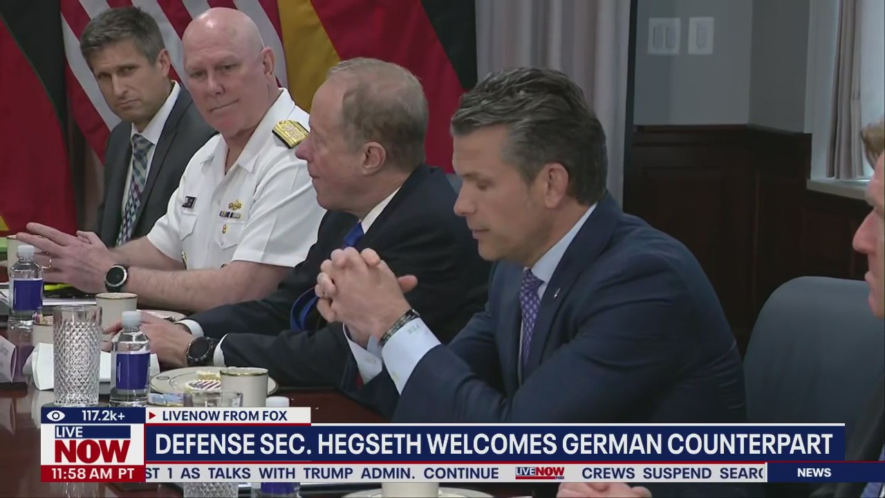 Defense Secretary Hegseth hosts German counterpart
