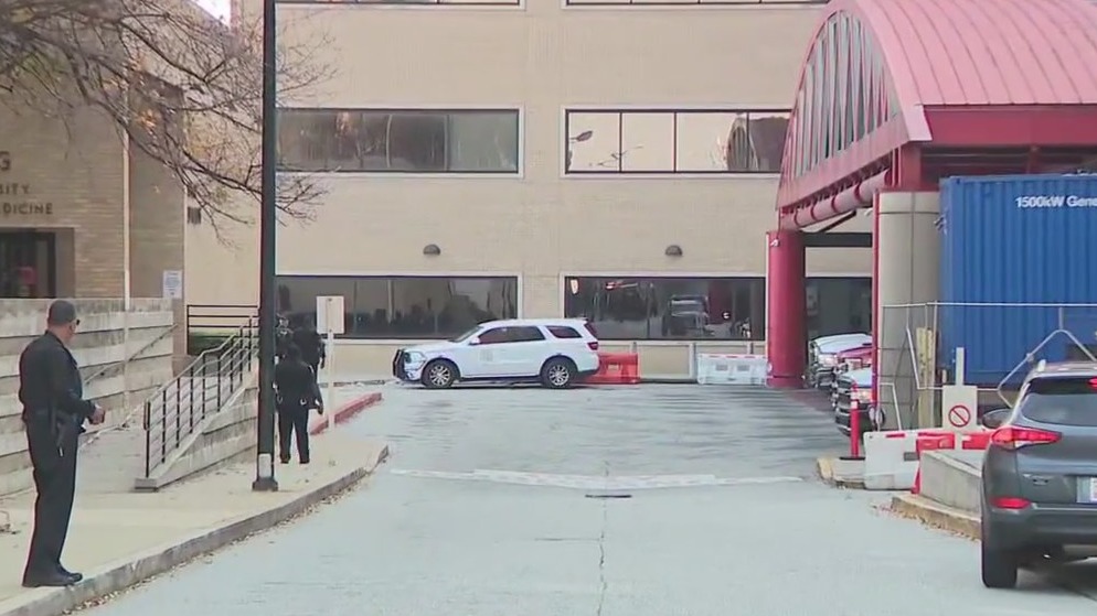 Injured police officers rushed to Grady Memorial