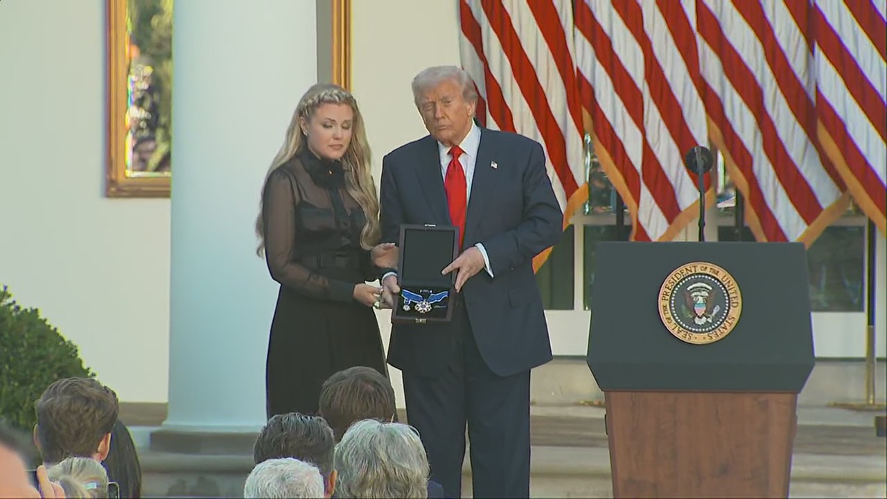 Trump awards Charlie Kirk Presidential Medal of Honor