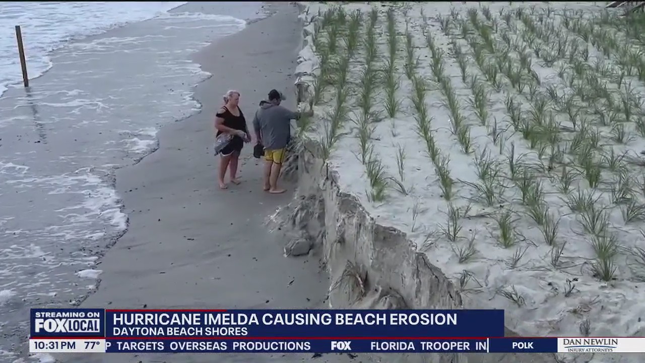 Hurricane Imelda brings beach erosion to Daytona Beach Shores