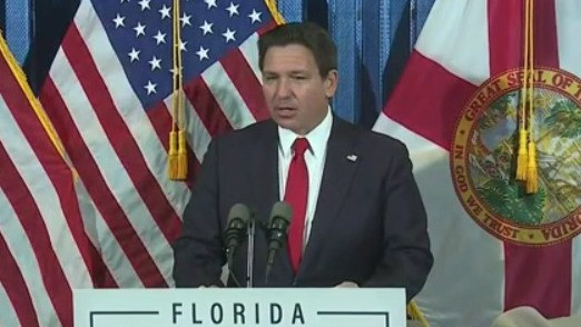 Florida Gov. Ron DeSantis speaks in Juno Beach