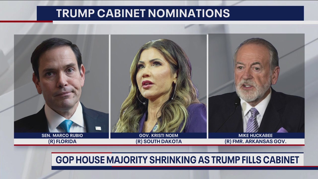 GOP House majority shrinking as Trump fills cabinet