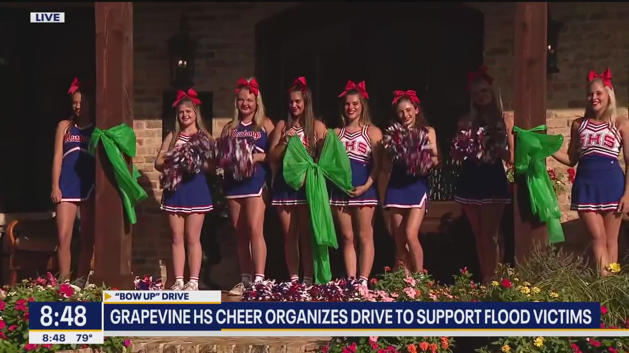 Grapevine HS cheer sold hundreds of bows for flood victims