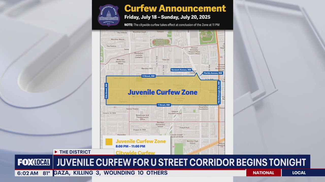 DC youth curfew begins Friday along U Street