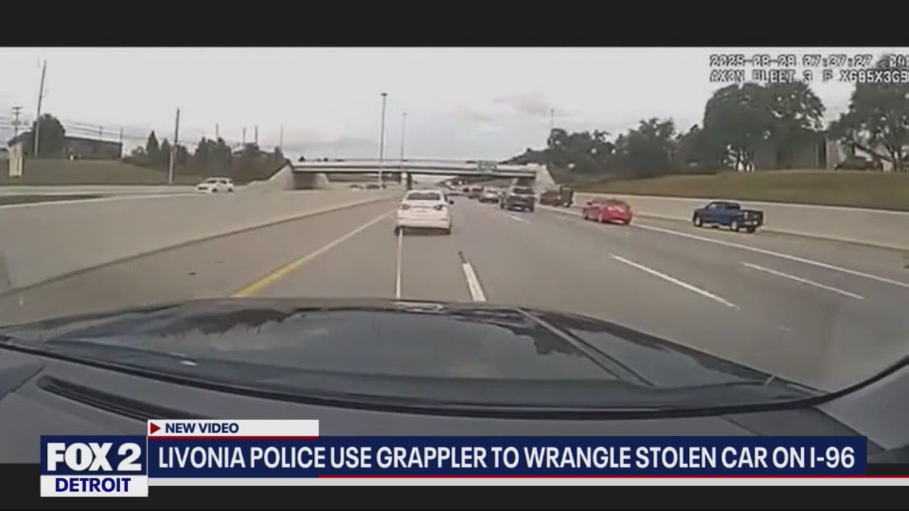 Livonia police use the Grappler to catch car thief