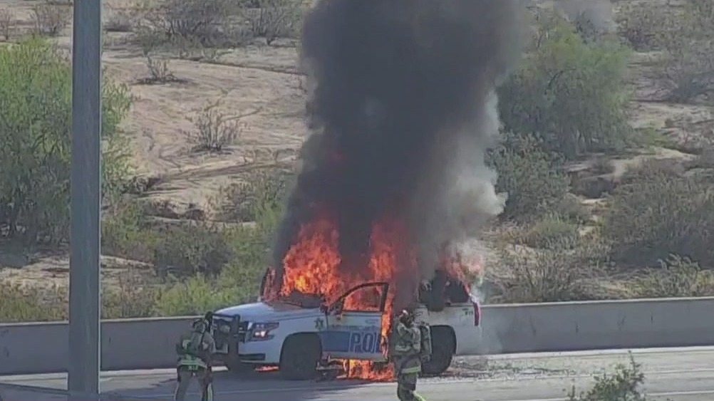 Scottsdale police SUV catches fire