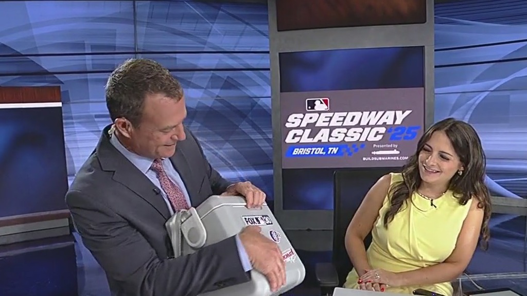 Buck Lanford versus the MLB Speedway Classic cooler