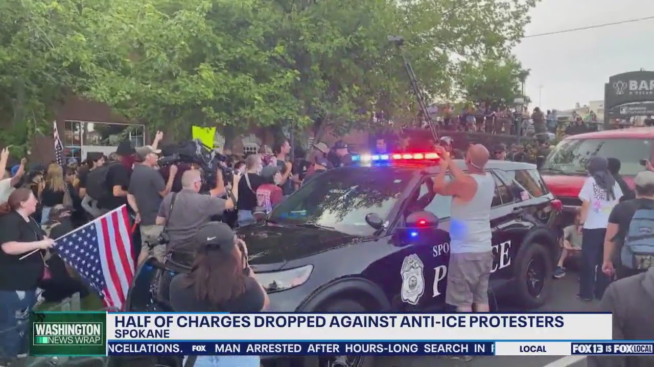 Half of charges dropped against Spokane anti-ICE protesters