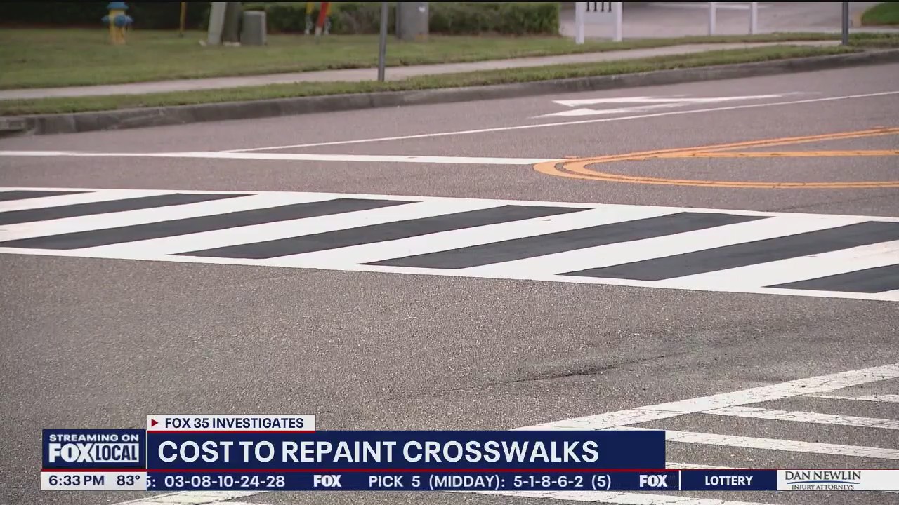 Cost of repainting Seminole County crosswalks