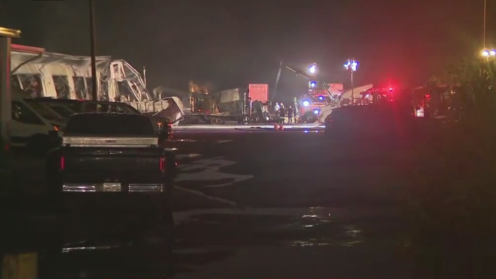 Auto shop gutted after massive fire