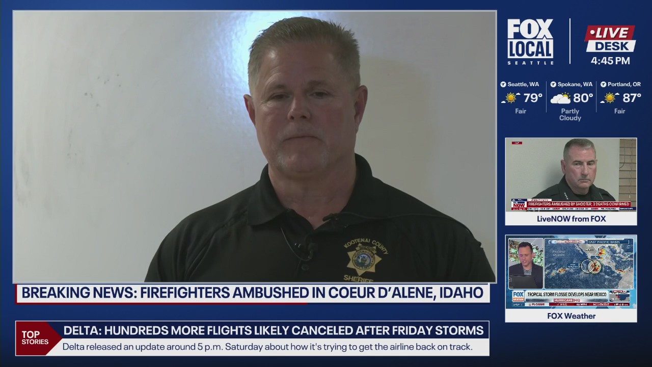 Sheriff confirms two dead after firefighters ambushed by shooter in Coeur d'Alene
