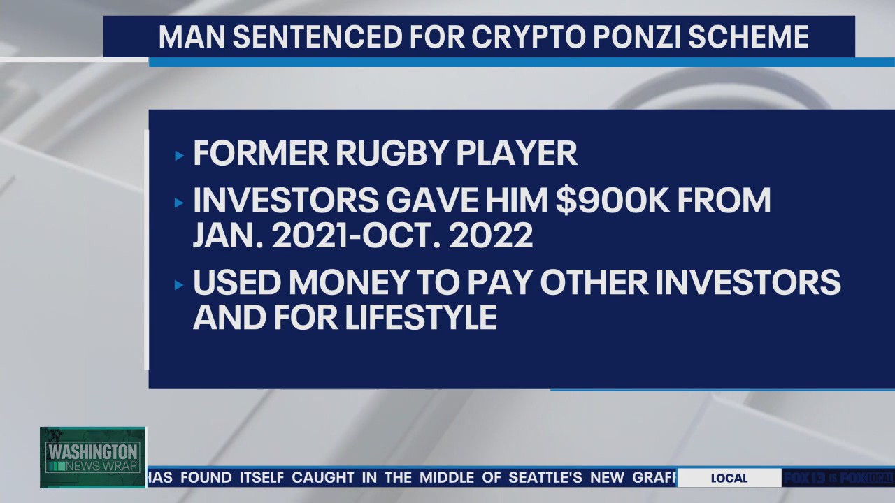 Former Seattle semi-pro rugby player sentenced for crypto Ponzi scheme
