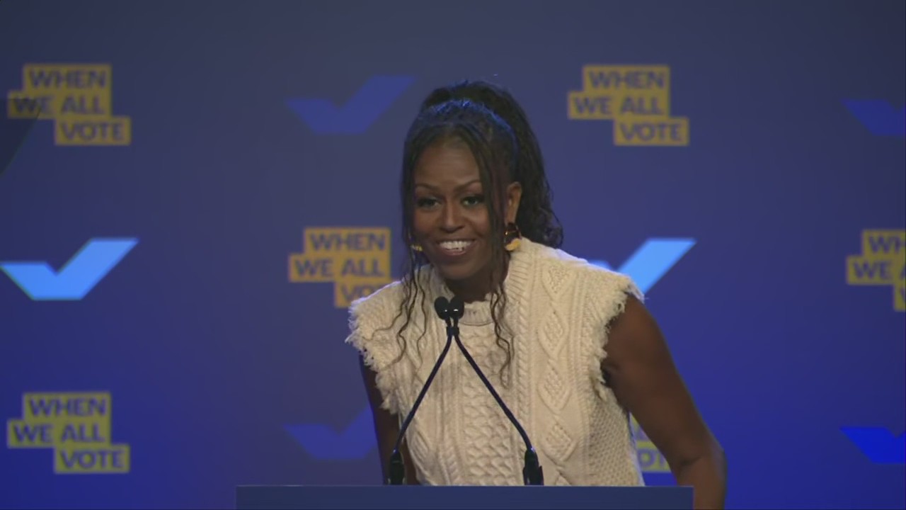 'You cute, but did you vote?': Michelle Obama