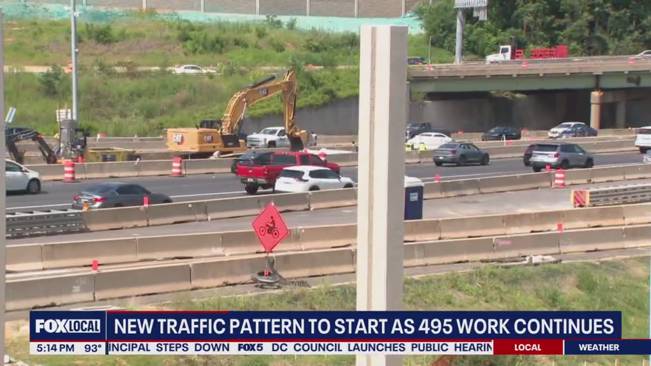 New traffic pattern to start on I-495