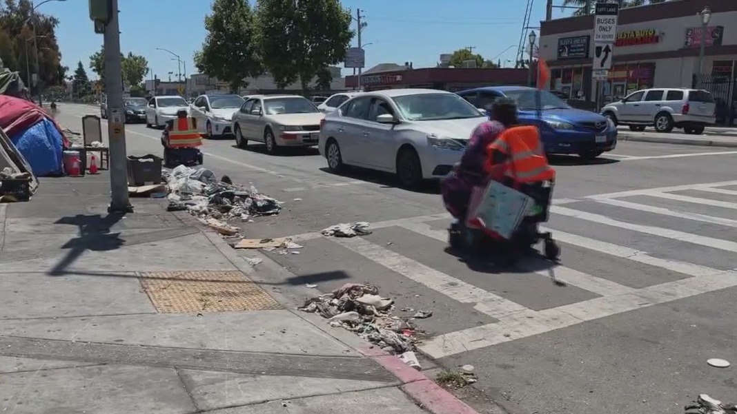 Blight on Oakland street forcing disabled seniors off the sidewalks