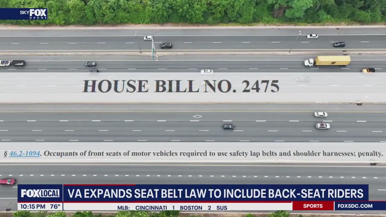 New Virginia law requires all adults to wear seatbelts in cars