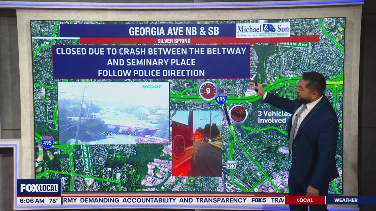 Multi-vehicle crash in Silver Spring