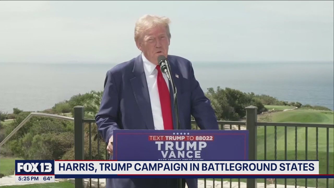 Harris, Trump continue campaigning in battleground states