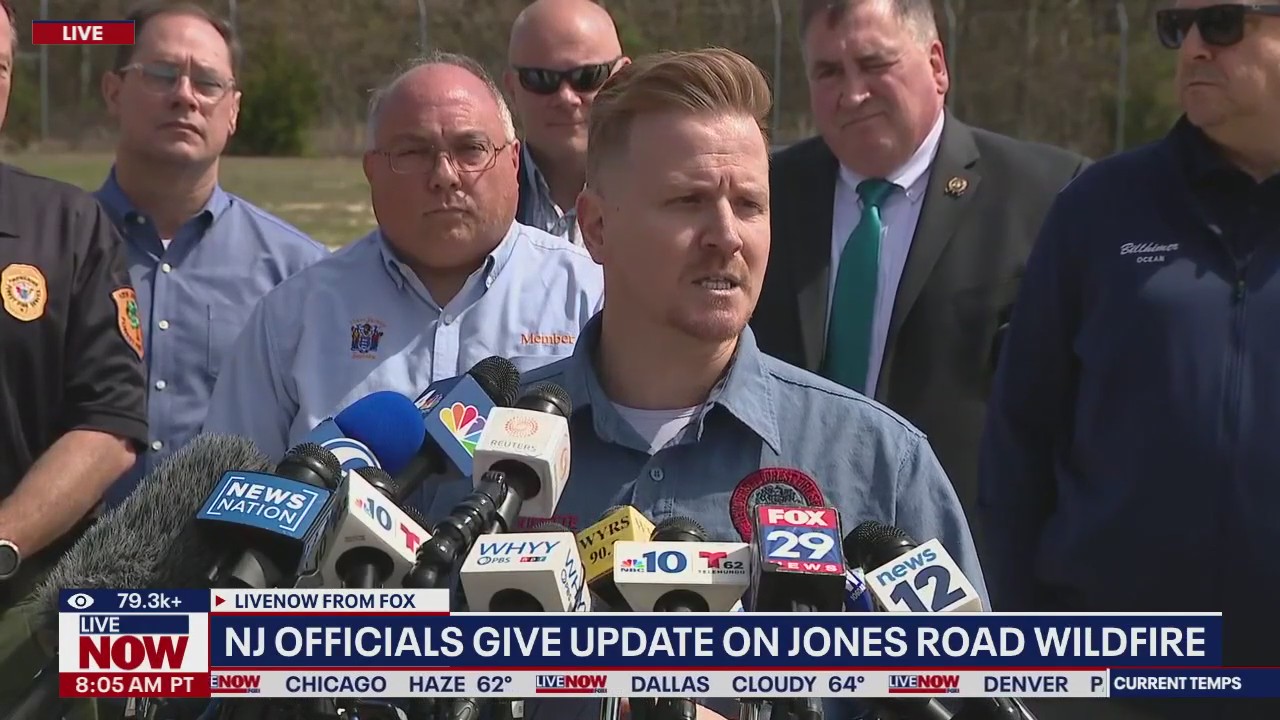 NJ officials give update on Jones Road wildfire