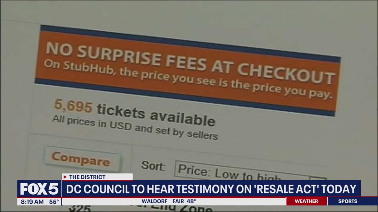 DC Council hearing on ticket resale bill