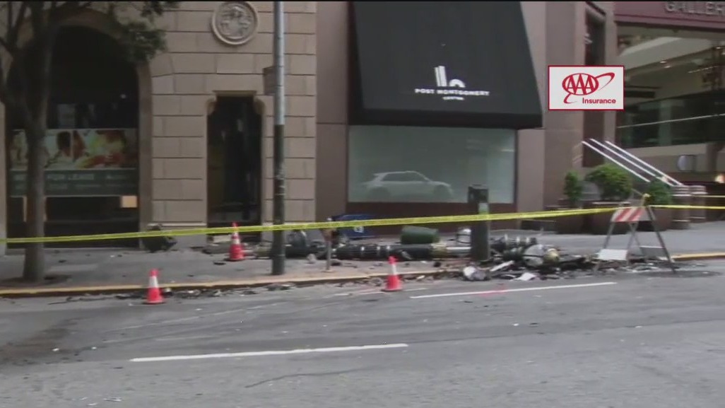 SFPD chase of stolen car near Crocker Galleria